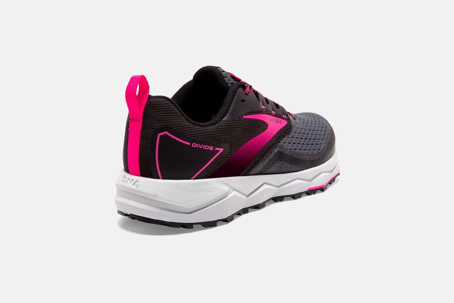 Brooks Divide 2 Trail Running Shoes Womens Black/Pink 395748-GVH